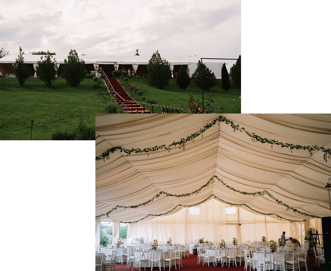 Cortul Nunti in Aer Liber Interiorul si Exteriorul cortului de nunti I Do Weddings